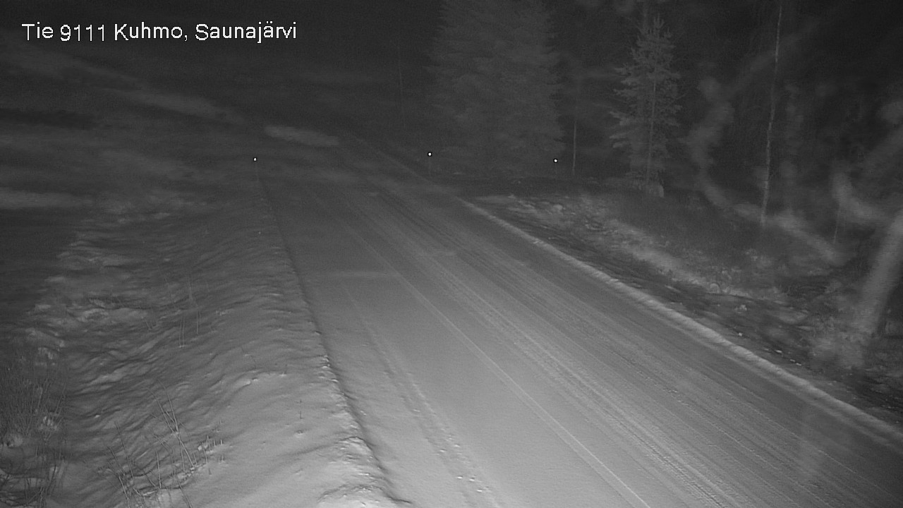 Weather Camera Image Väg 9111 Kuhmo, Saunajärvi, Kuhmo, Kainuu