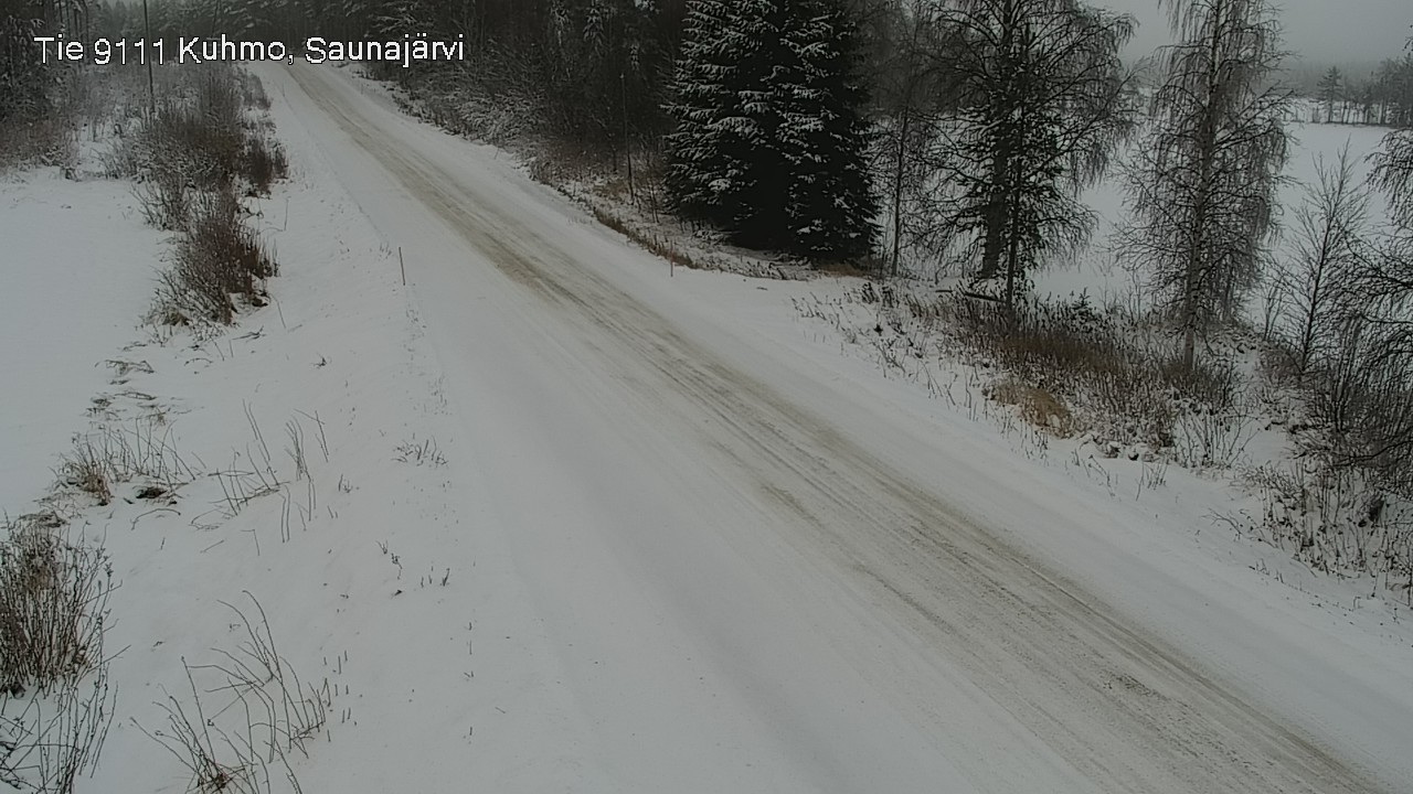 Weather Camera Image Väg 9111 Kuhmo, Saunajärvi, Kuhmo, Kainuu
