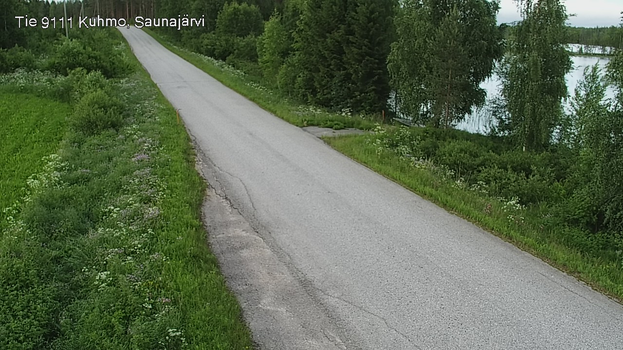 Weather Camera Image Road 9111 Kuhmo, Saunajärvi, Kuhmo, Kainuu
