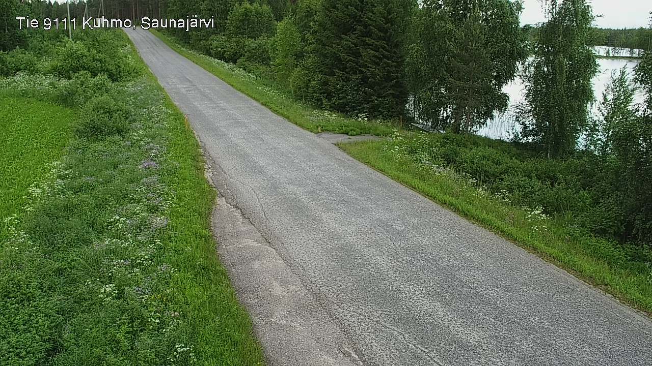 Weather Camera Image Road 9111 Kuhmo, Saunajärvi, Kuhmo, Kainuu