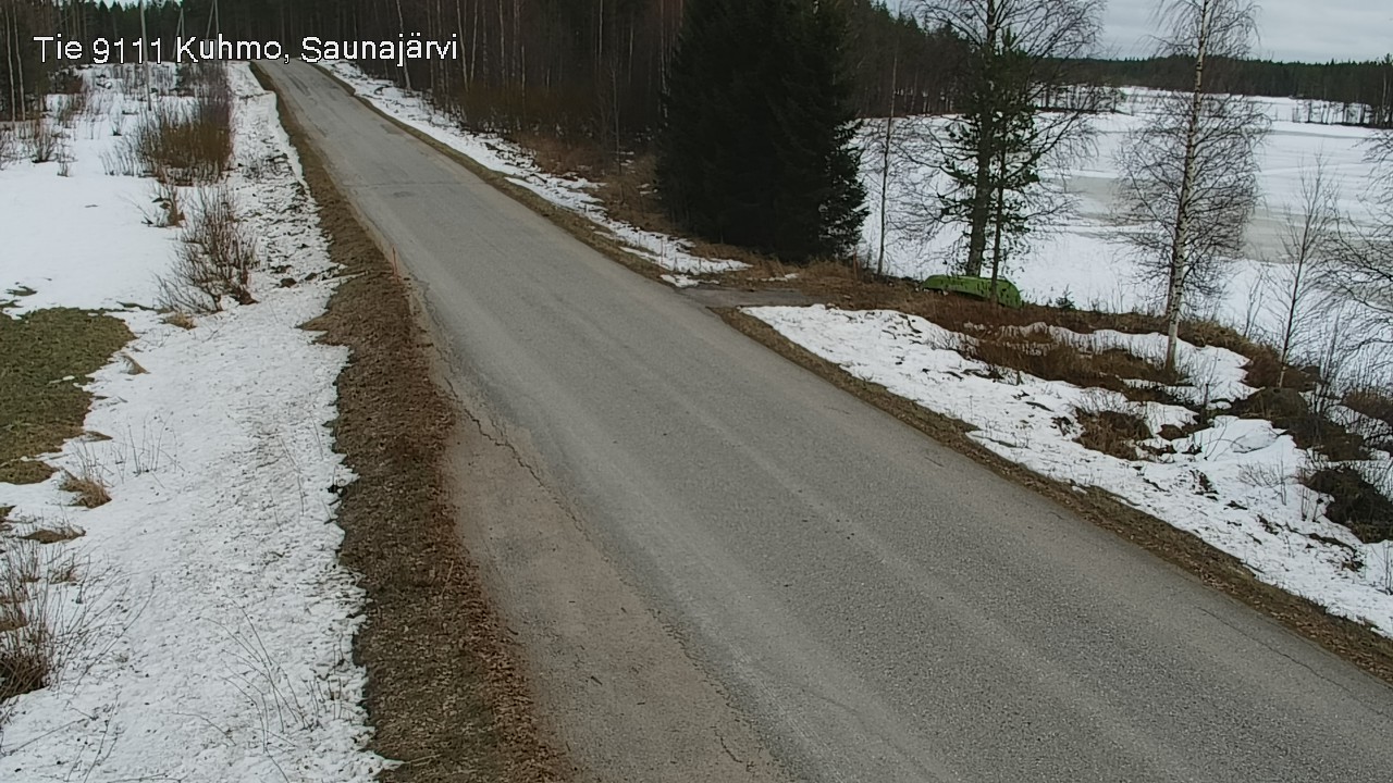 Weather Camera Image Road 9111 Kuhmo, Saunajärvi, Kuhmo, Kainuu