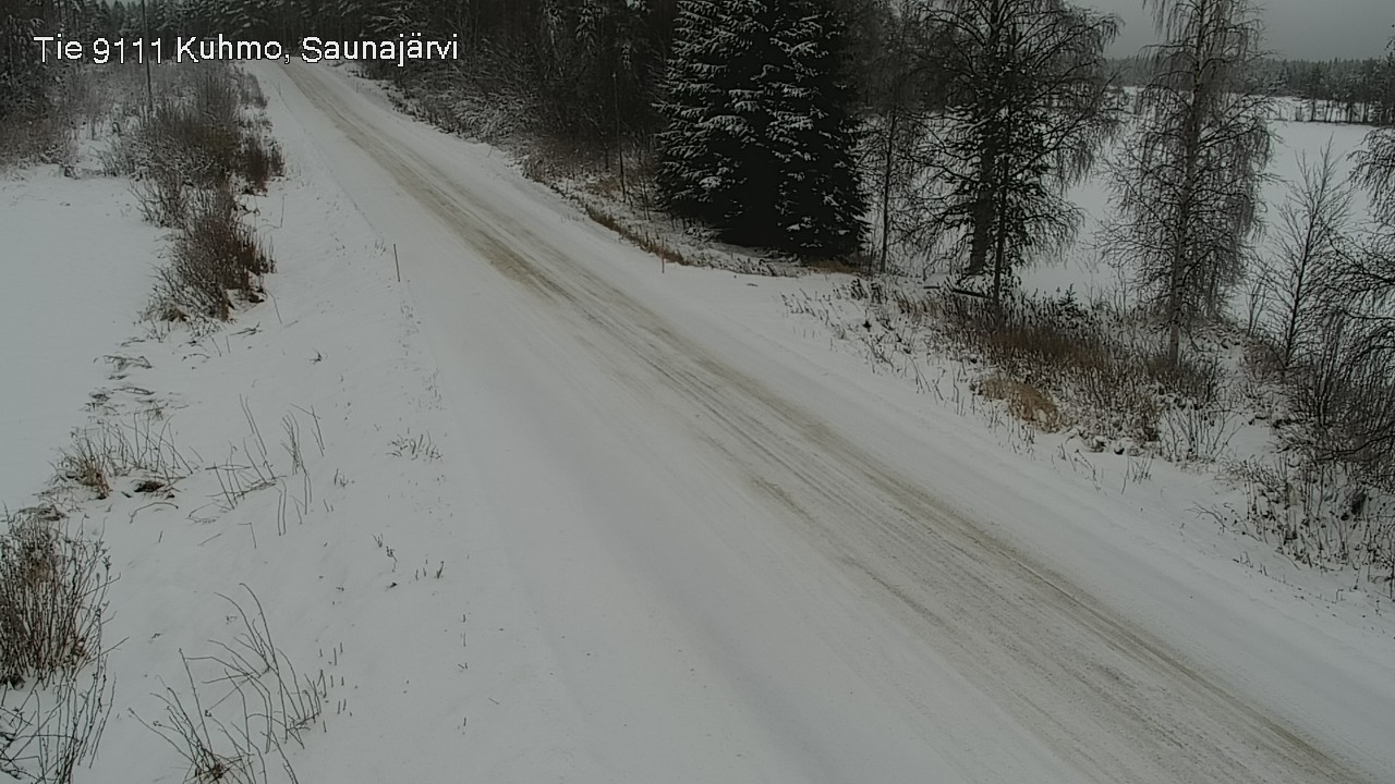Weather Camera Image Väg 9111 Kuhmo, Saunajärvi, Kuhmo, Kainuu