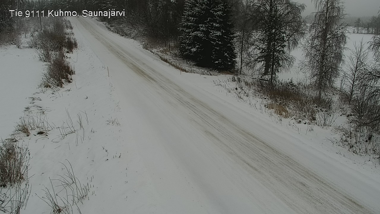 Weather Camera Image Väg 9111 Kuhmo, Saunajärvi, Kuhmo, Kainuu