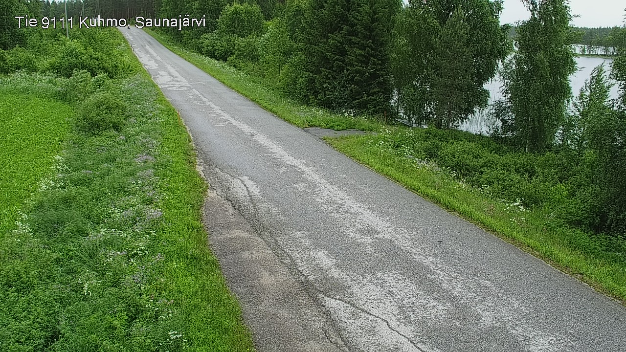 Weather Camera Image Road 9111 Kuhmo, Saunajärvi, Kuhmo, Kainuu
