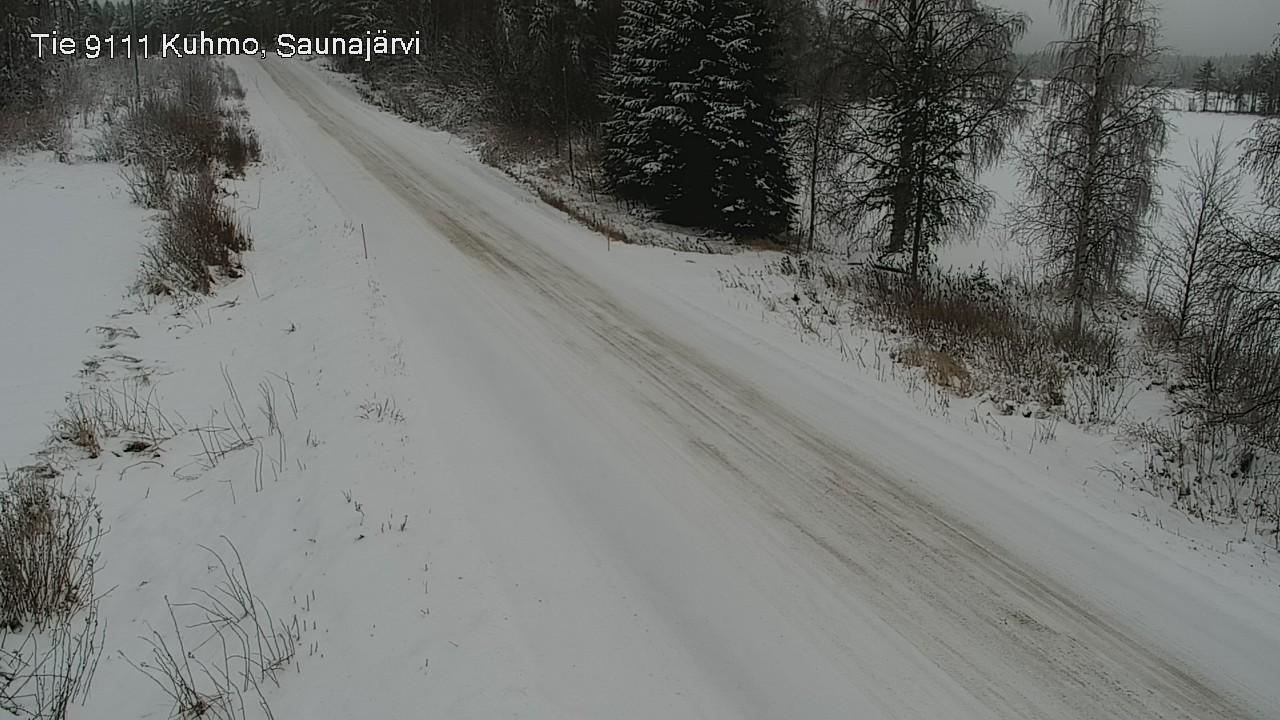 Weather Camera Image Väg 9111 Kuhmo, Saunajärvi, Kuhmo, Kainuu