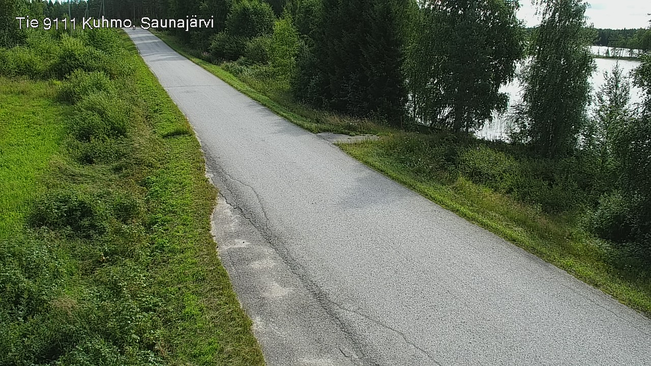 Weather Camera Image Road 9111 Kuhmo, Saunajärvi, Kuhmo, Kainuu
