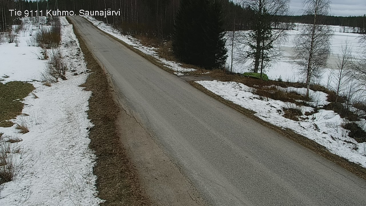 Weather Camera Image Road 9111 Kuhmo, Saunajärvi, Kuhmo, Kainuu