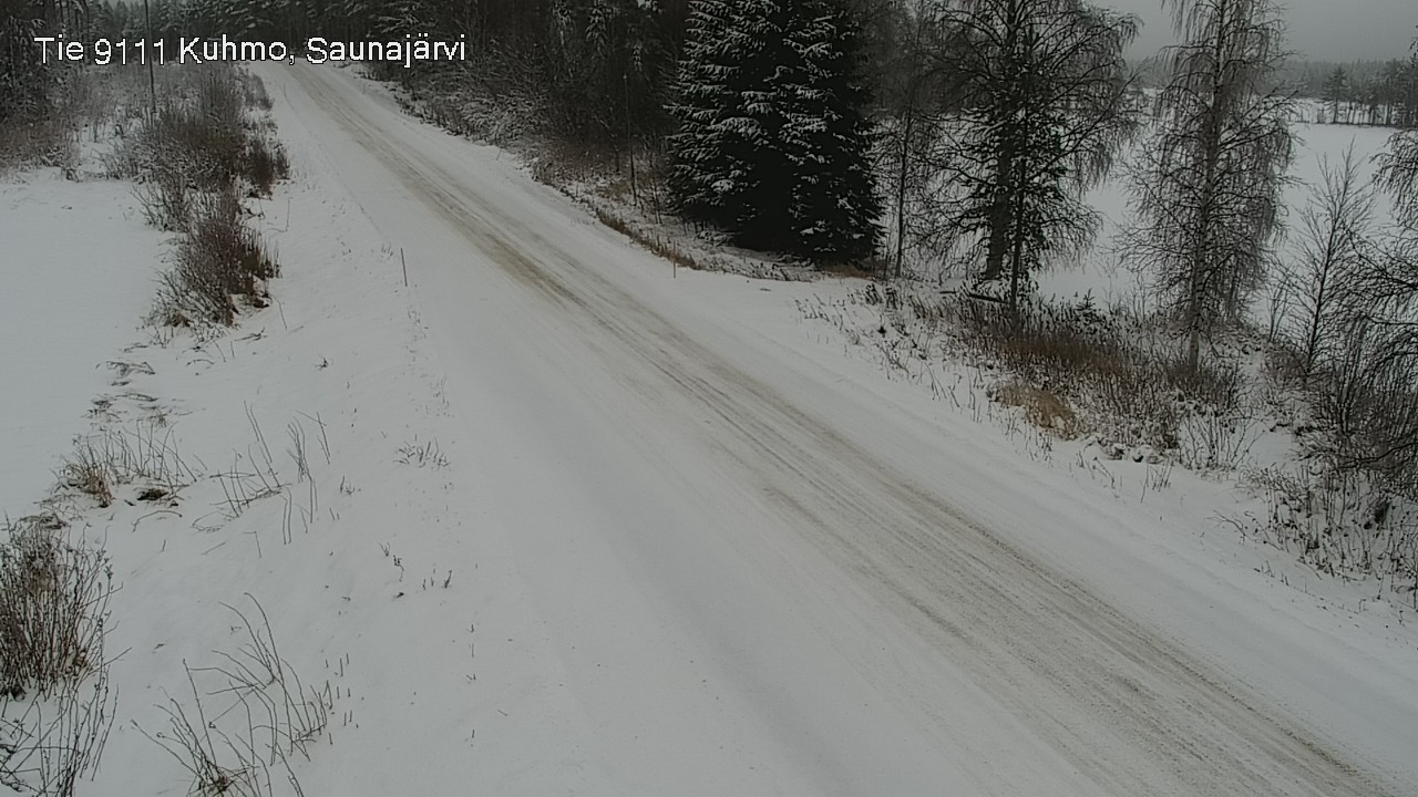 Weather Camera Image Väg 9111 Kuhmo, Saunajärvi, Kuhmo, Kainuu
