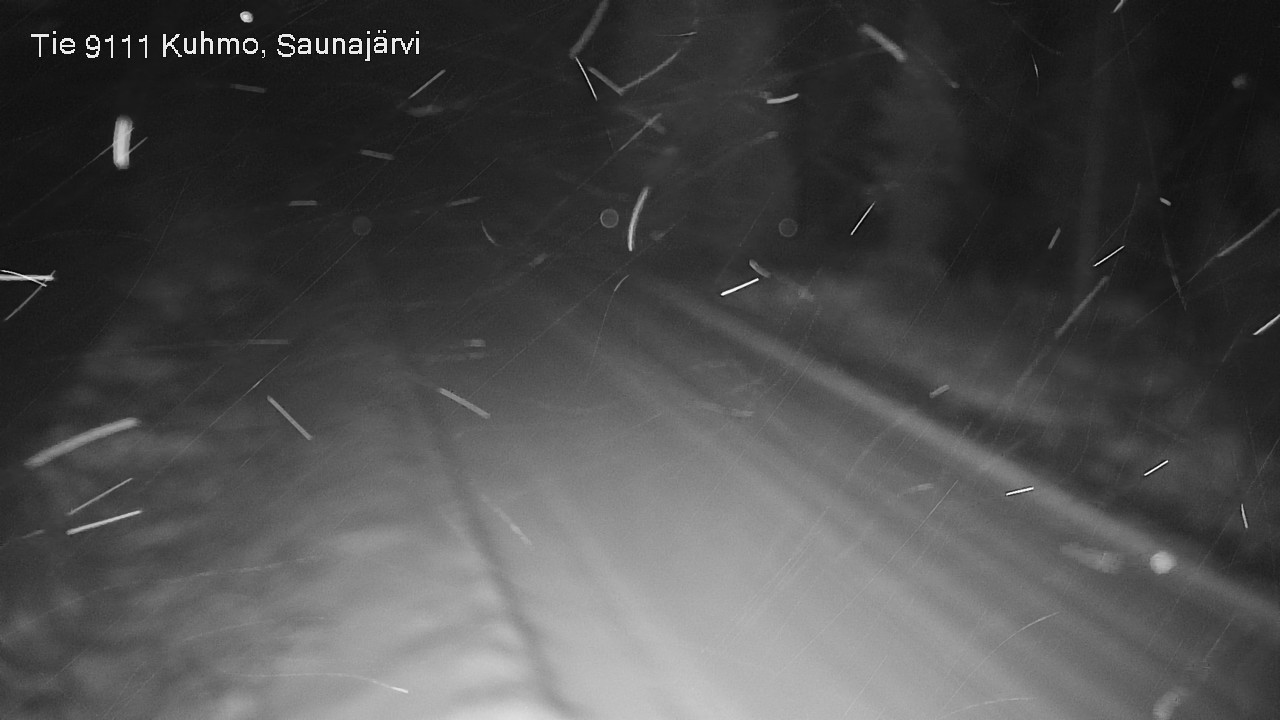 Weather Camera Image Väg 9111 Kuhmo, Saunajärvi, Kuhmo, Kainuu