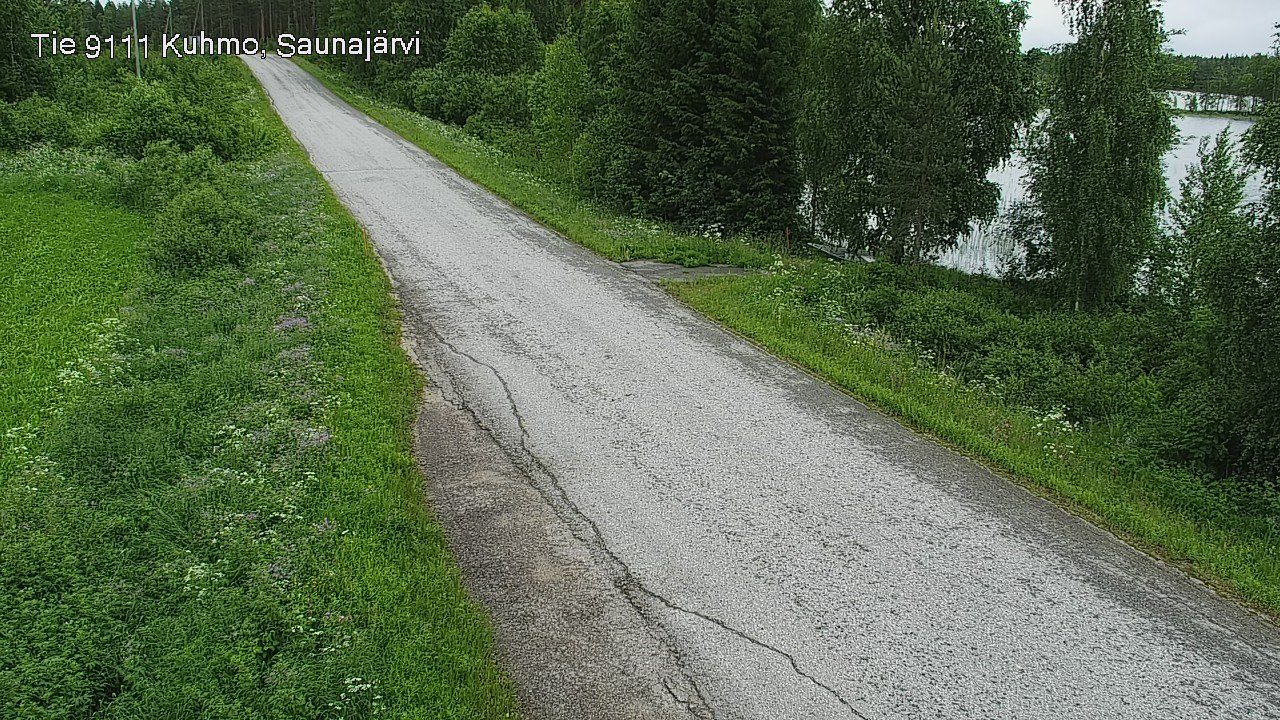 Weather Camera Image Road 9111 Kuhmo, Saunajärvi, Kuhmo, Kainuu