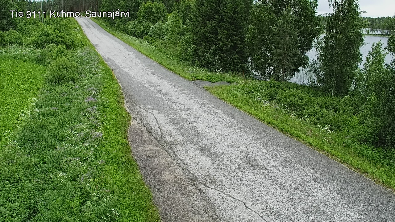 Weather Camera Image Road 9111 Kuhmo, Saunajärvi, Kuhmo, Kainuu