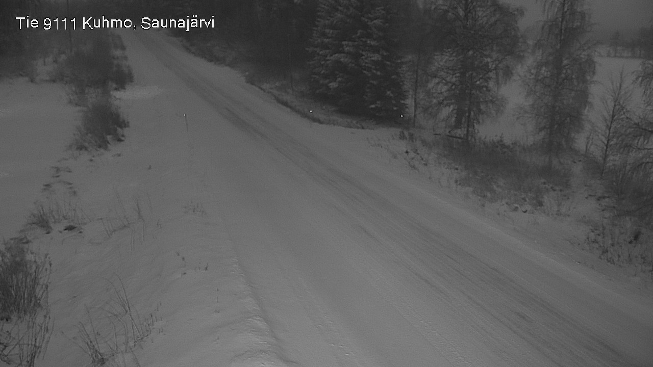Weather Camera Image Väg 9111 Kuhmo, Saunajärvi, Kuhmo, Kainuu