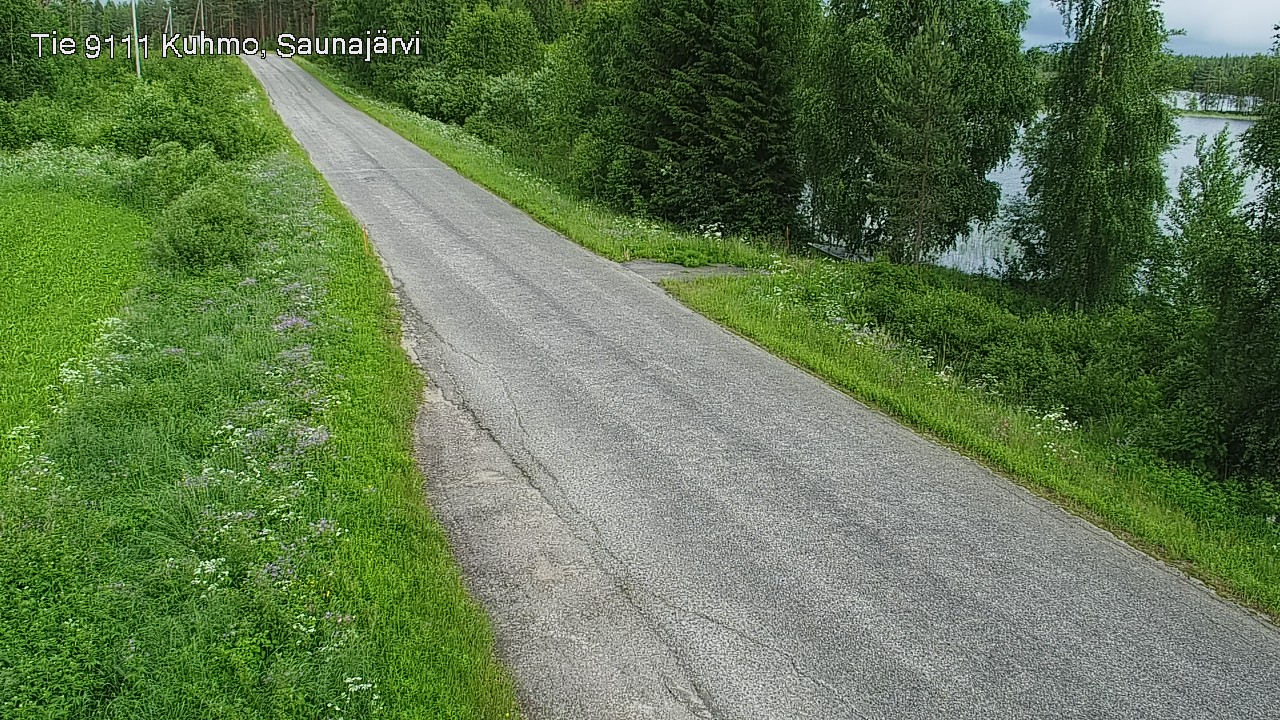 Weather Camera Image Road 9111 Kuhmo, Saunajärvi, Kuhmo, Kainuu