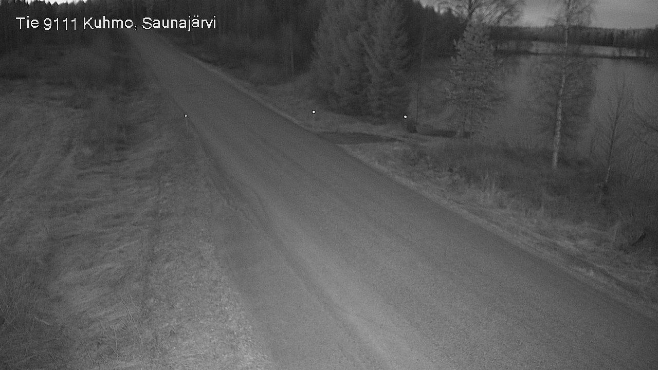 Weather Camera Image Road 9111 Kuhmo, Saunajärvi, Kuhmo, Kainuu