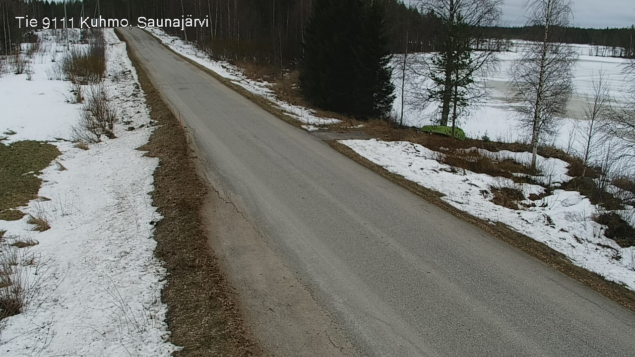 Weather Camera Image Road 9111 Kuhmo, Saunajärvi, Kuhmo, Kainuu