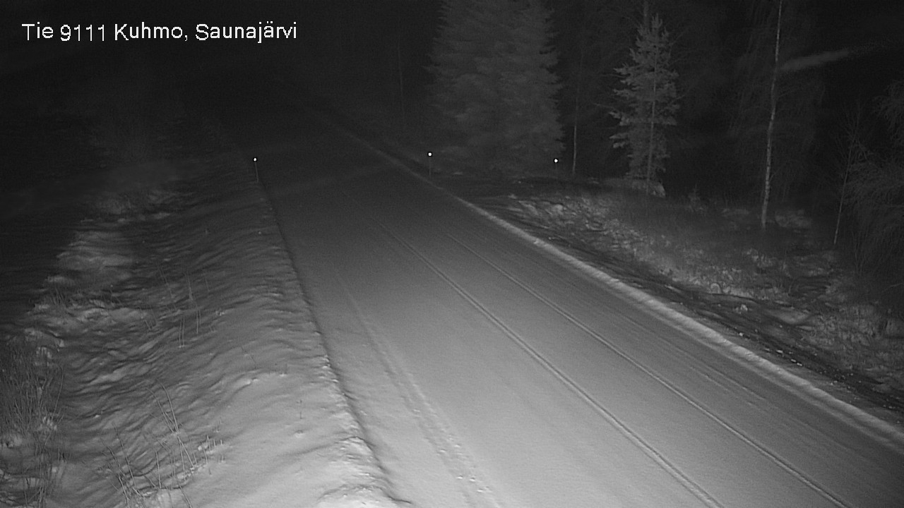 Weather Camera Image Väg 9111 Kuhmo, Saunajärvi, Kuhmo, Kainuu