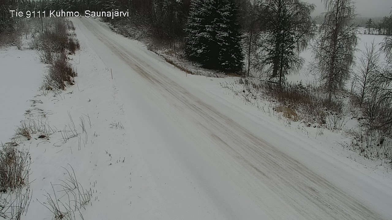 Weather Camera Image Väg 9111 Kuhmo, Saunajärvi, Kuhmo, Kainuu