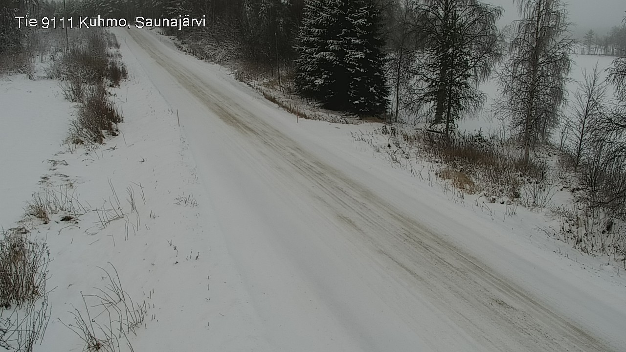 Weather Camera Image Väg 9111 Kuhmo, Saunajärvi, Kuhmo, Kainuu