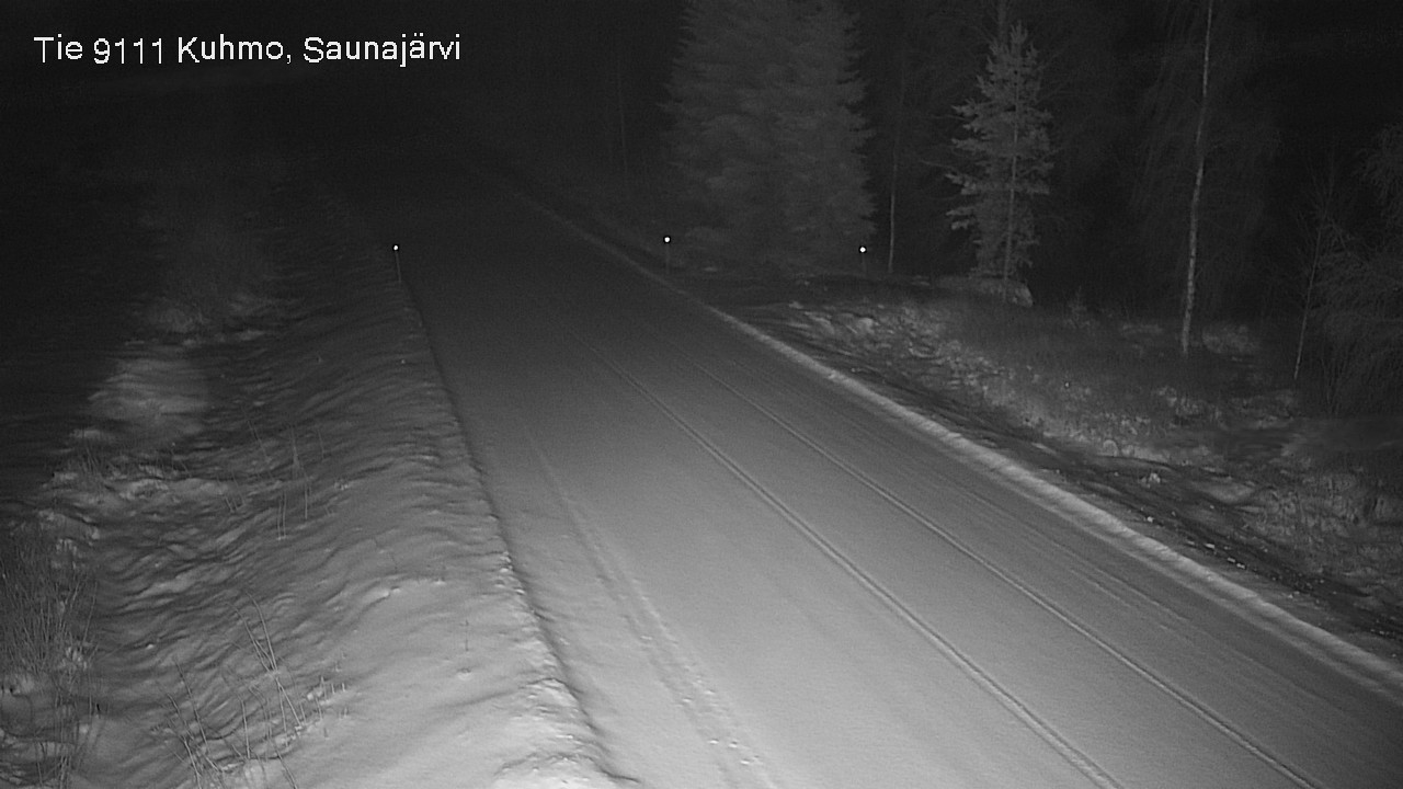 Weather Camera Image Väg 9111 Kuhmo, Saunajärvi, Kuhmo, Kainuu