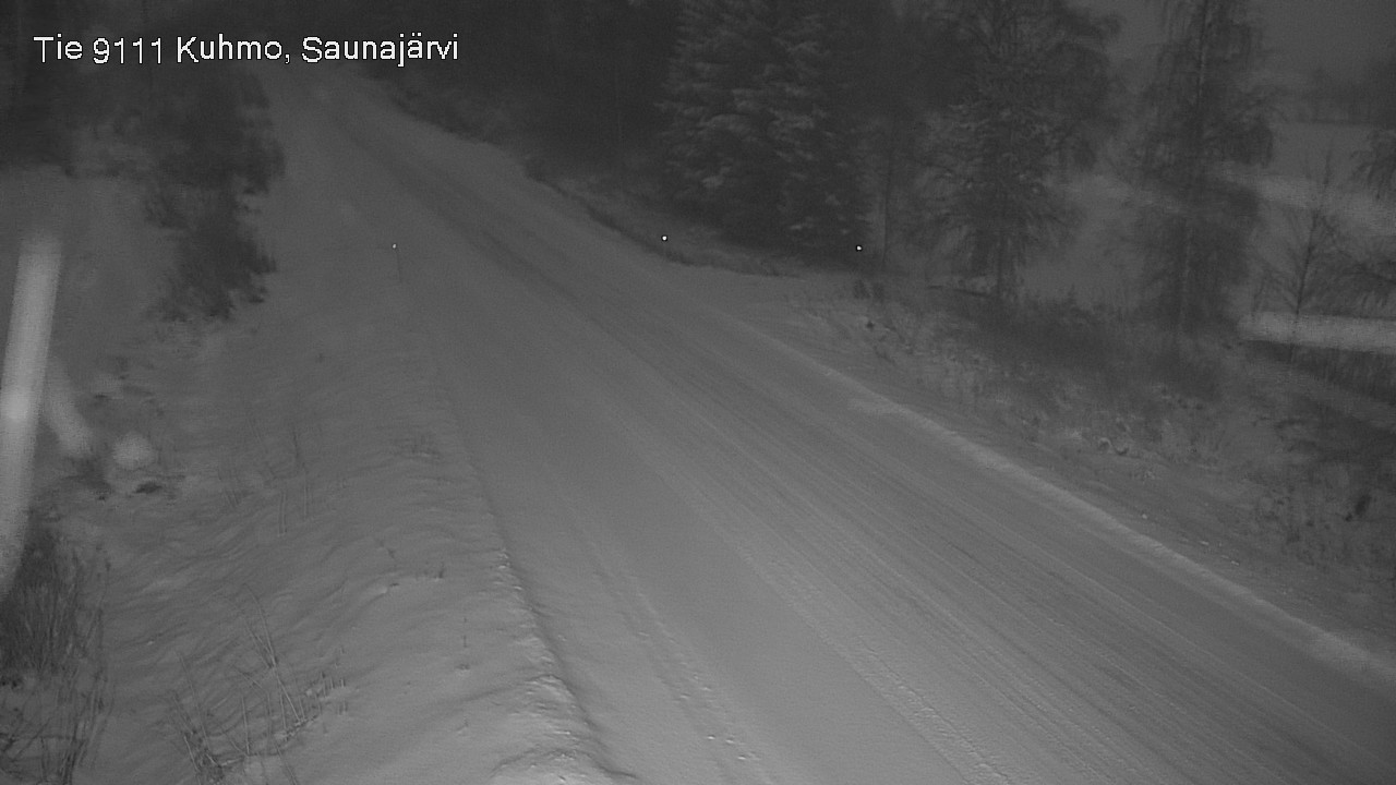 Weather Camera Image Väg 9111 Kuhmo, Saunajärvi, Kuhmo, Kainuu