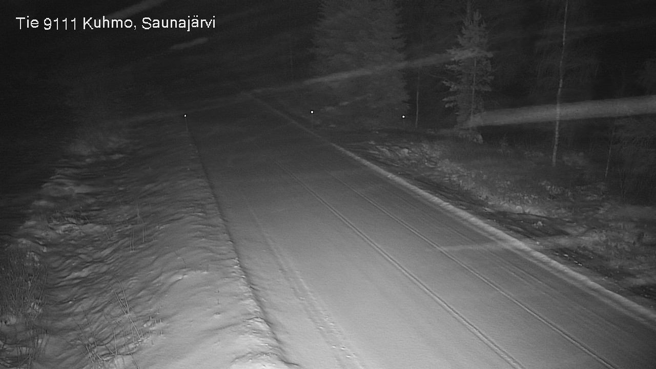 Weather Camera Image Väg 9111 Kuhmo, Saunajärvi, Kuhmo, Kainuu