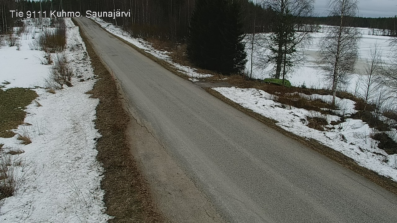 Weather Camera Image Road 9111 Kuhmo, Saunajärvi, Kuhmo, Kainuu