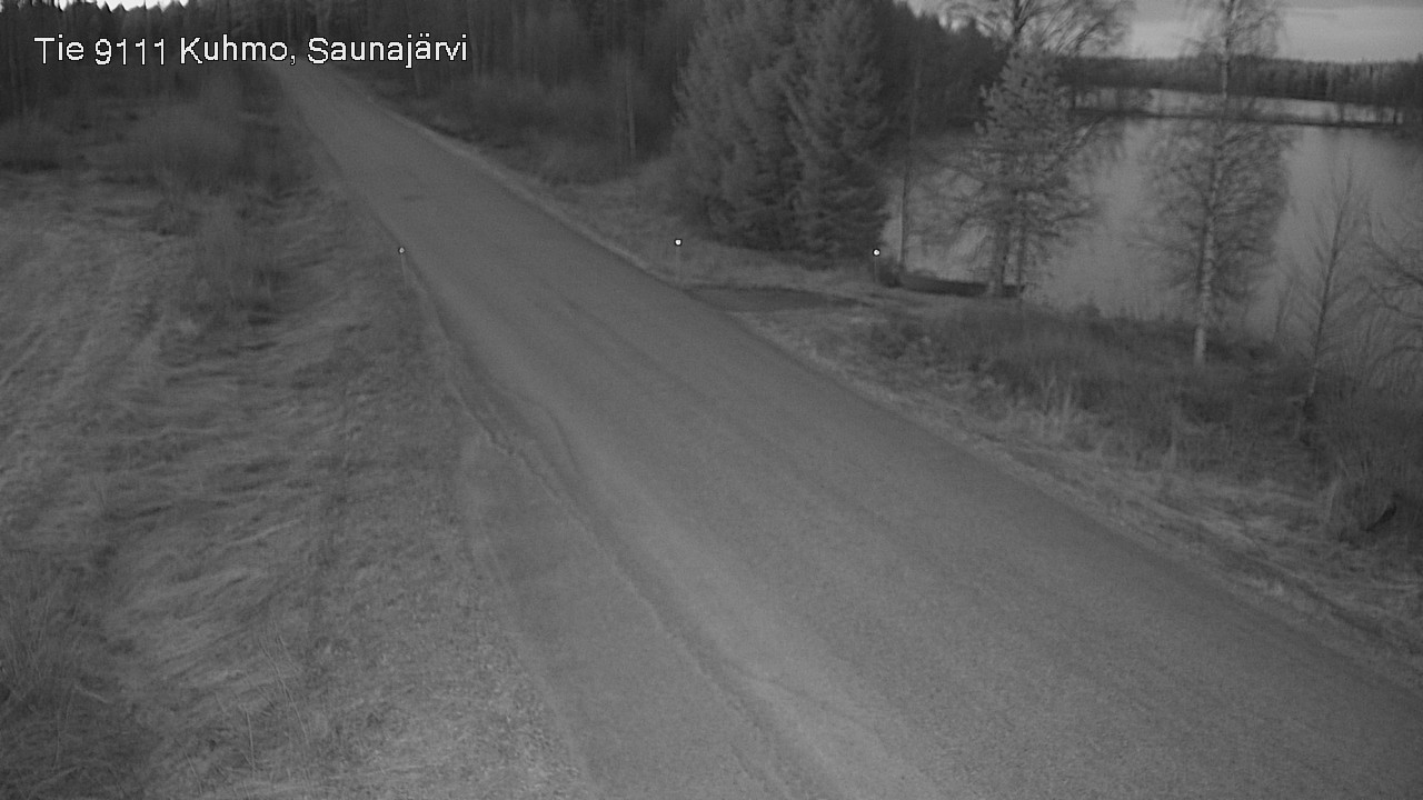 Weather Camera Image Road 9111 Kuhmo, Saunajärvi, Kuhmo, Kainuu