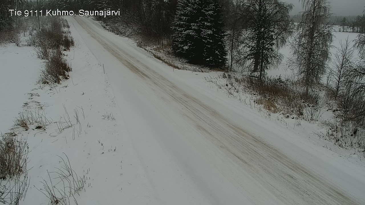 Weather Camera Image Väg 9111 Kuhmo, Saunajärvi, Kuhmo, Kainuu