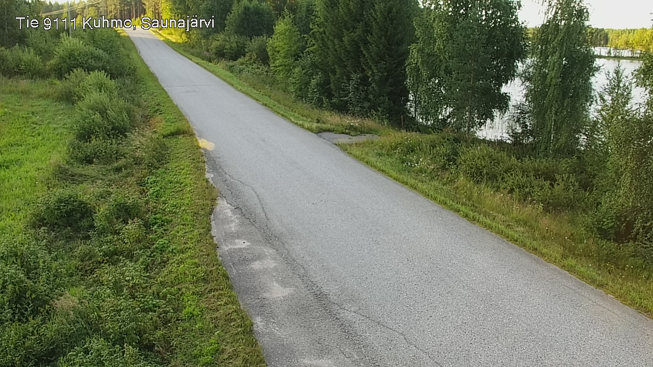 Weather Camera Image Road 9111 Kuhmo, Saunajärvi, Kuhmo, Kainuu