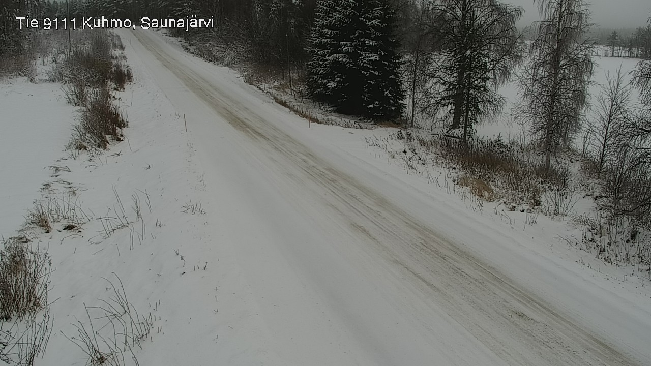 Weather Camera Image Väg 9111 Kuhmo, Saunajärvi, Kuhmo, Kainuu