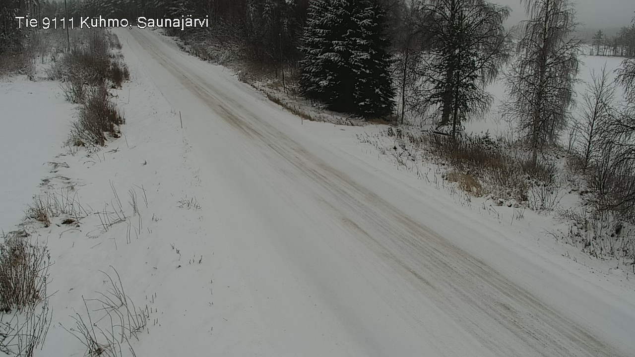 Weather Camera Image Väg 9111 Kuhmo, Saunajärvi, Kuhmo, Kainuu