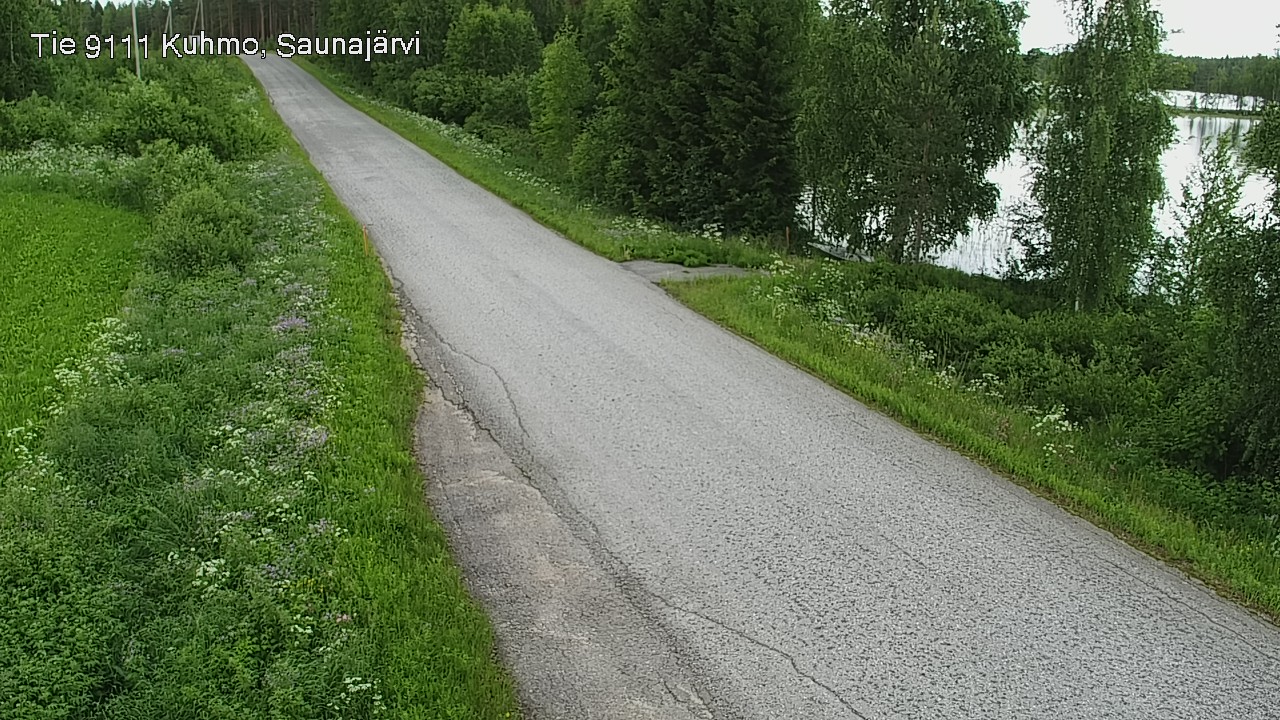 Weather Camera Image Road 9111 Kuhmo, Saunajärvi, Kuhmo, Kainuu