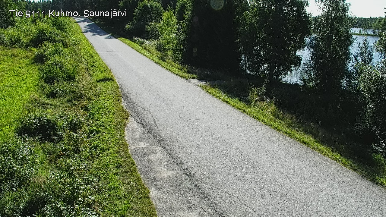 Weather Camera Image Road 9111 Kuhmo, Saunajärvi, Kuhmo, Kainuu