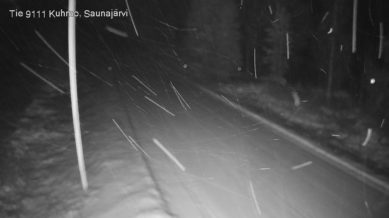 Weather Camera Image Väg 9111 Kuhmo, Saunajärvi, Kuhmo, Kainuu