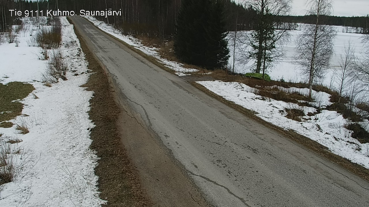 Weather Camera Image Väg 9111 Kuhmo, Saunajärvi, Kuhmo, Kainuu