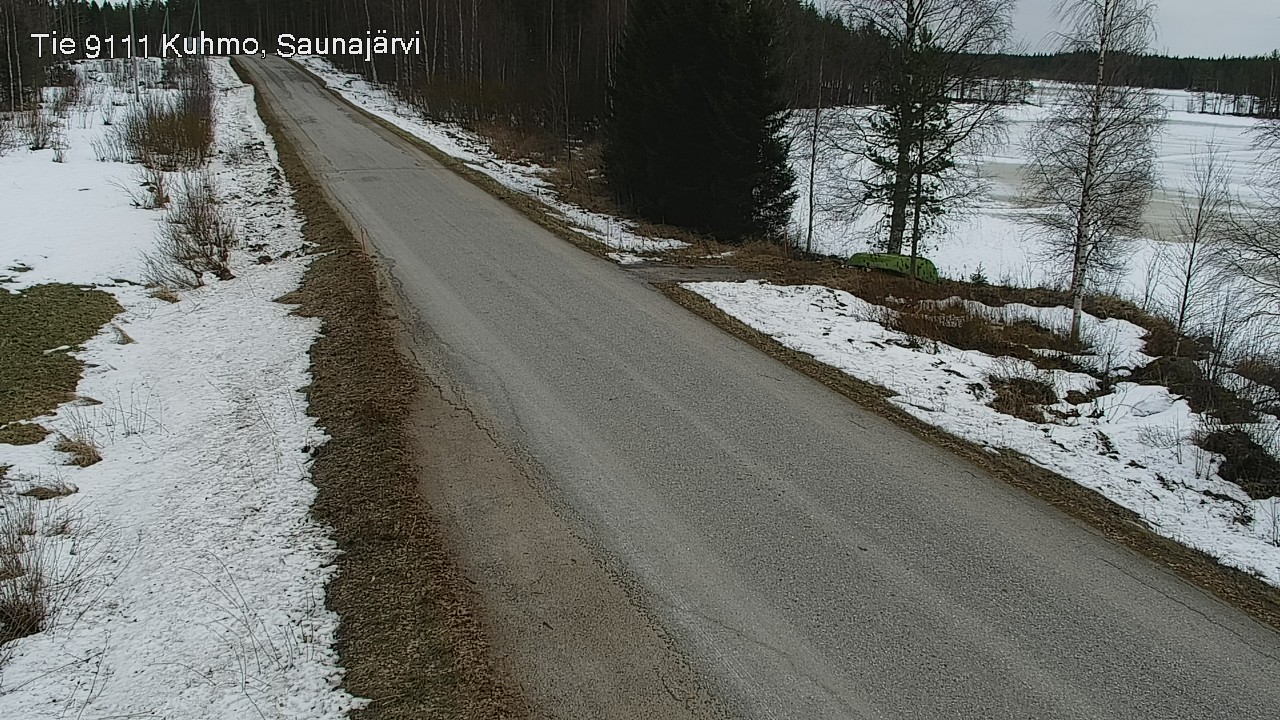Weather Camera Image Road 9111 Kuhmo, Saunajärvi, Kuhmo, Kainuu