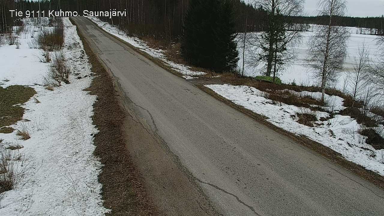 Weather Camera Image Väg 9111 Kuhmo, Saunajärvi, Kuhmo, Kainuu