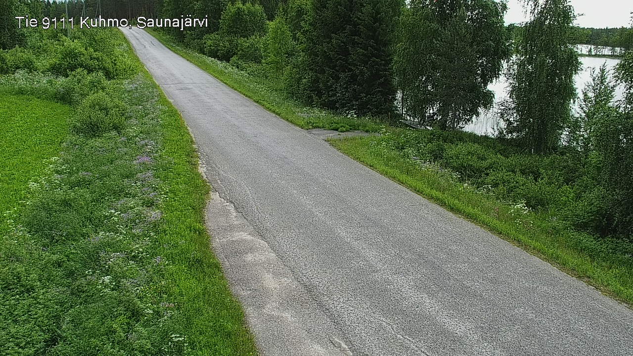 Weather Camera Image Road 9111 Kuhmo, Saunajärvi, Kuhmo, Kainuu