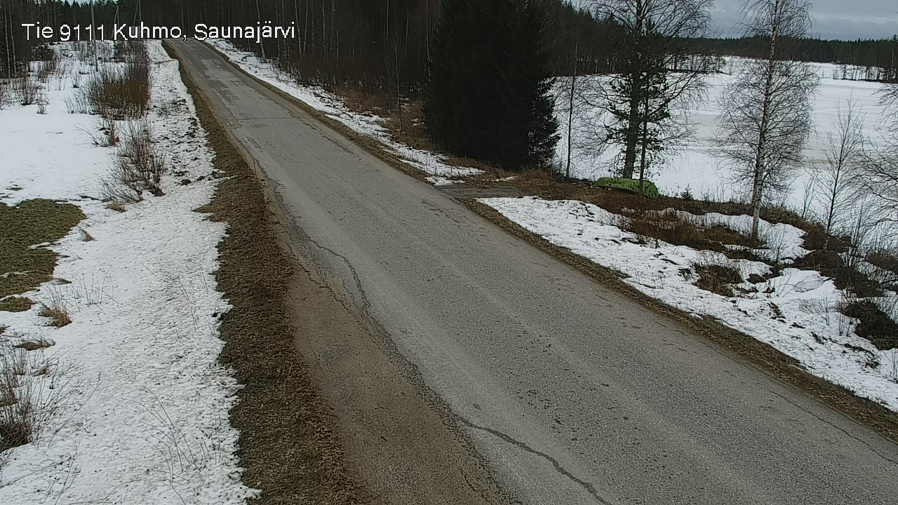 Weather Camera Image Väg 9111 Kuhmo, Saunajärvi, Kuhmo, Kainuu