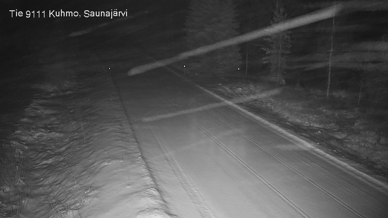 Weather Camera Image Väg 9111 Kuhmo, Saunajärvi, Kuhmo, Kainuu