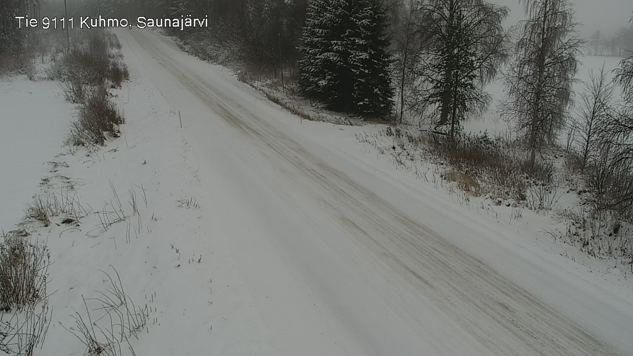 Weather Camera Image Väg 9111 Kuhmo, Saunajärvi, Kuhmo, Kainuu