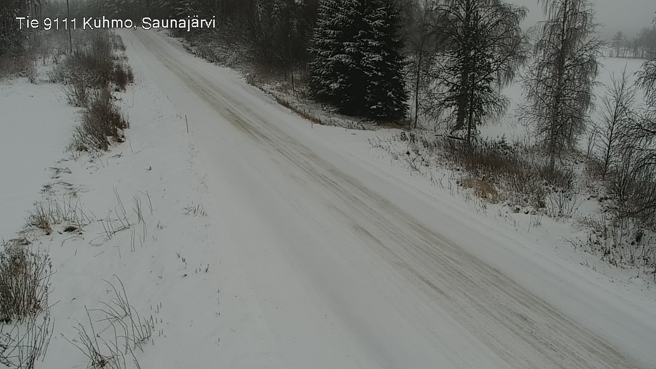 Weather Camera Image Väg 9111 Kuhmo, Saunajärvi, Kuhmo, Kainuu