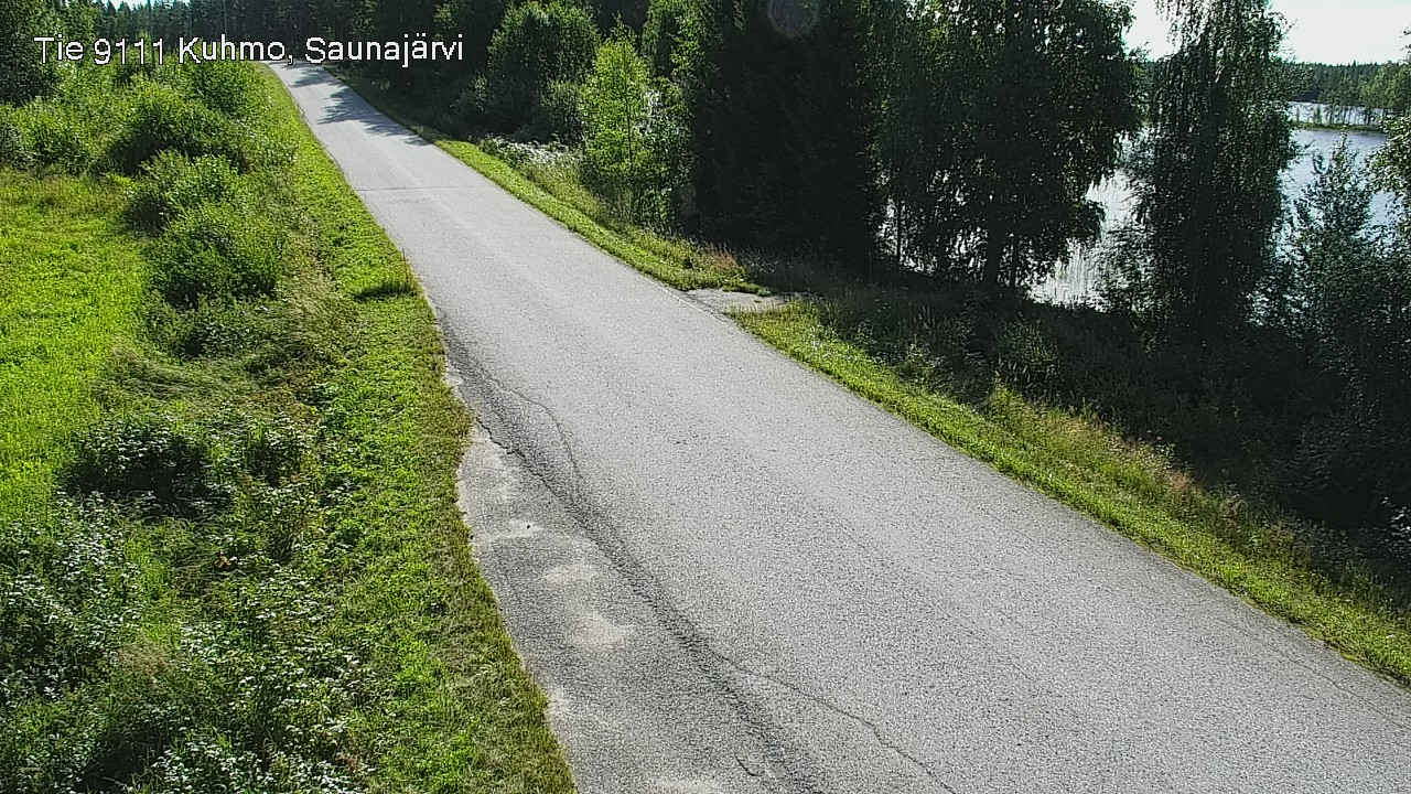 Weather Camera Image Road 9111 Kuhmo, Saunajärvi, Kuhmo, Kainuu