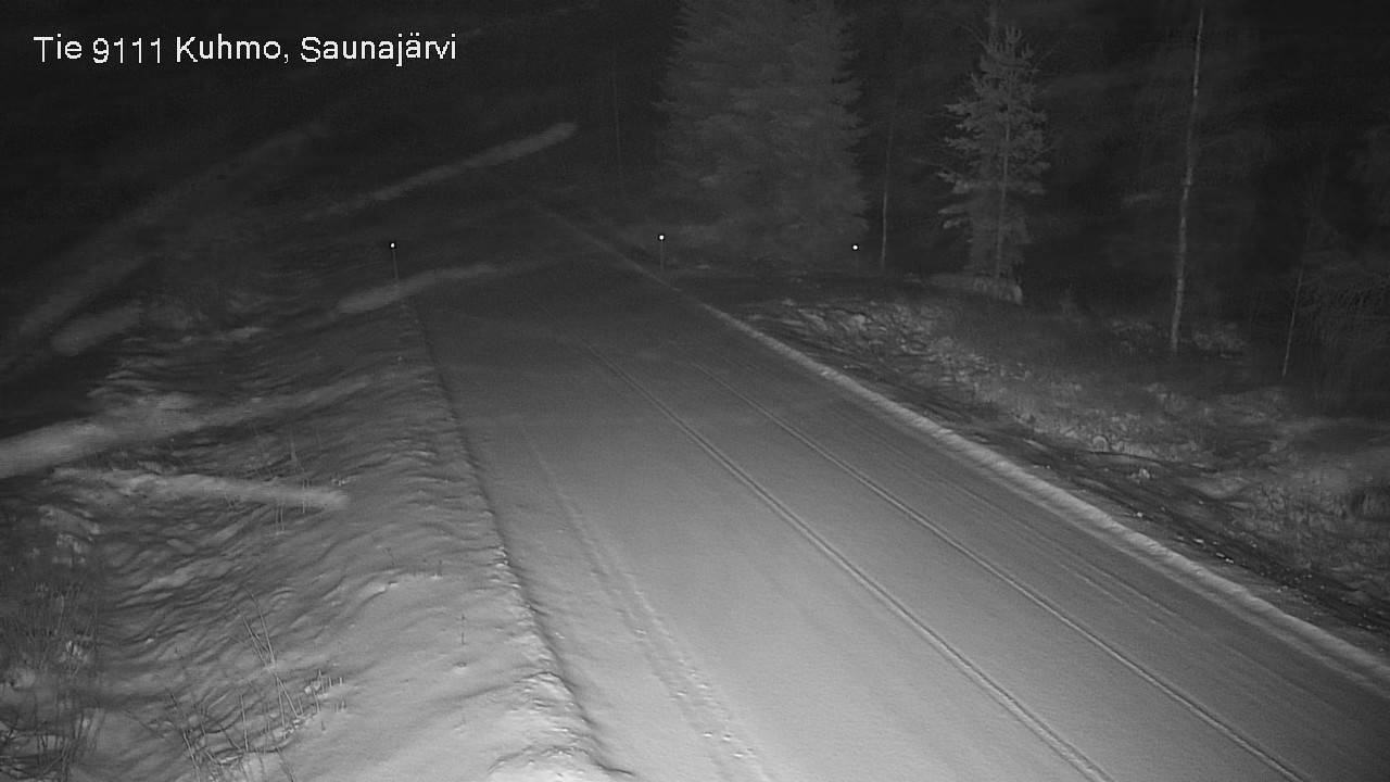 Weather Camera Image Väg 9111 Kuhmo, Saunajärvi, Kuhmo, Kainuu