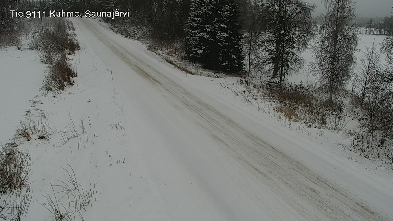 Weather Camera Image Väg 9111 Kuhmo, Saunajärvi, Kuhmo, Kainuu