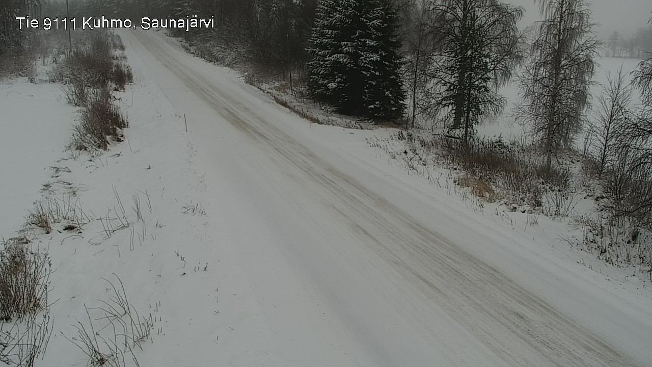Weather Camera Image Väg 9111 Kuhmo, Saunajärvi, Kuhmo, Kainuu
