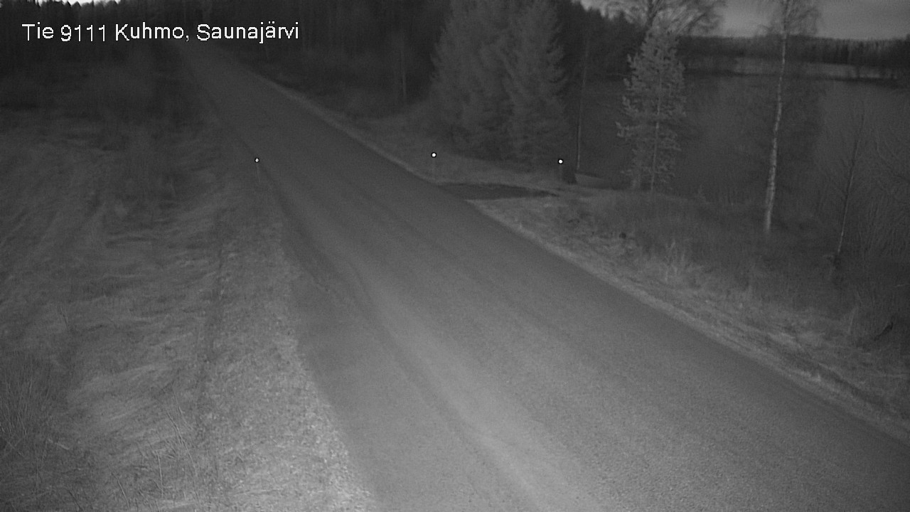 Weather Camera Image Road 9111 Kuhmo, Saunajärvi, Kuhmo, Kainuu