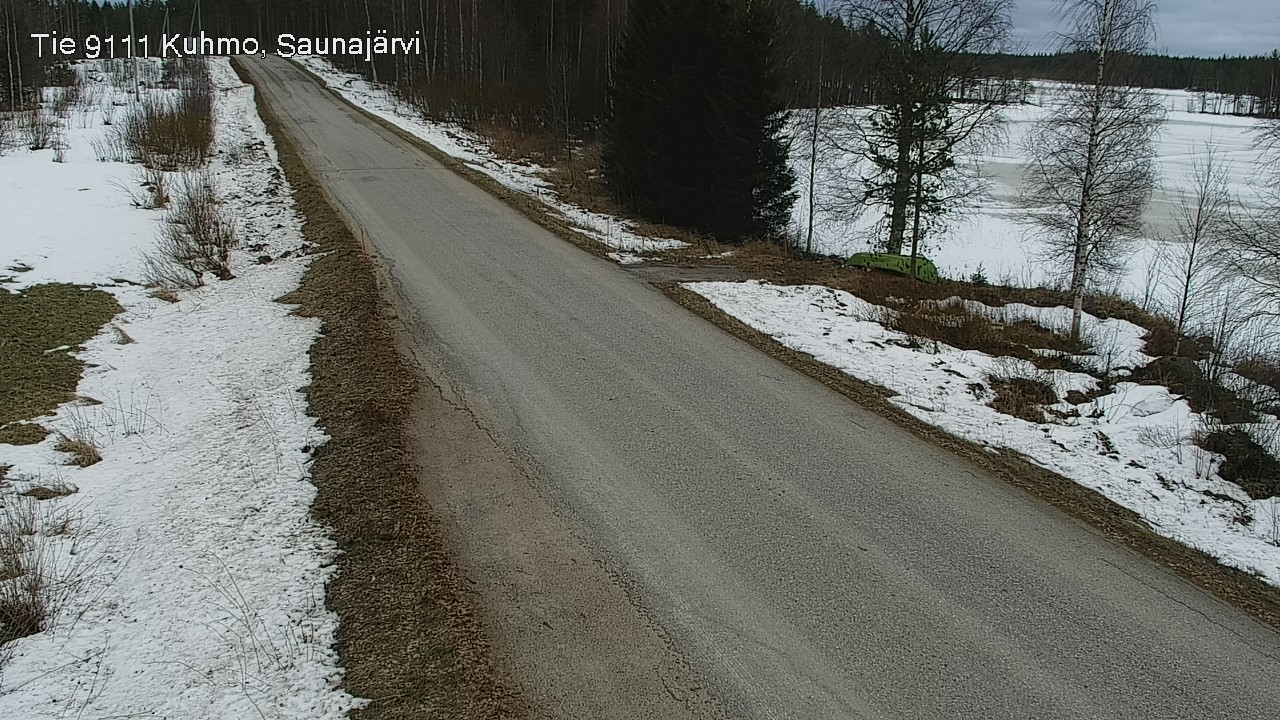 Weather Camera Image Road 9111 Kuhmo, Saunajärvi, Kuhmo, Kainuu