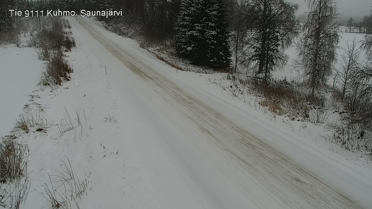 Weather Camera Image Väg 9111 Kuhmo, Saunajärvi, Kuhmo, Kainuu
