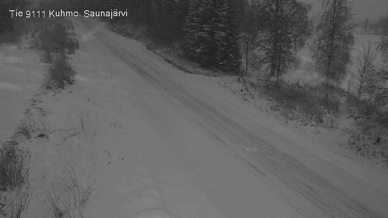 Weather Camera Image Väg 9111 Kuhmo, Saunajärvi, Kuhmo, Kainuu